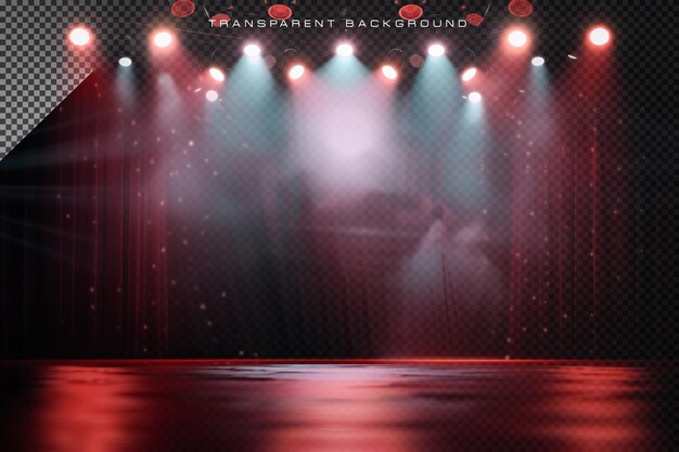 PSD stage lighting on transparent background