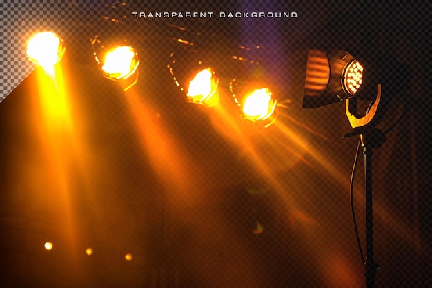 PSD stage lighting on transparent background