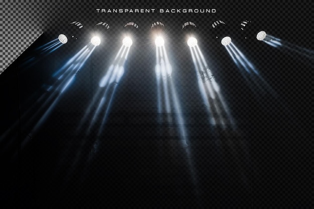 PSD stage lighting on transparent background