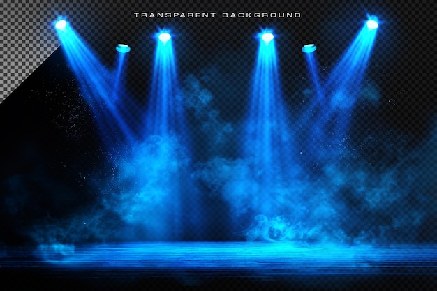 PSD stage lighting on transparent background