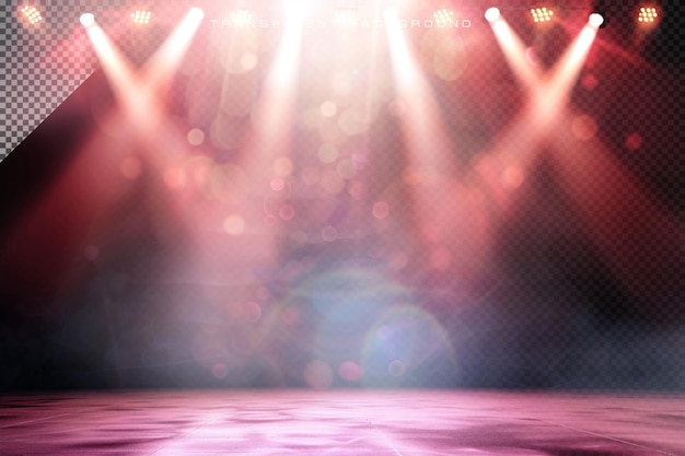 PSD stage lighting on transparent background