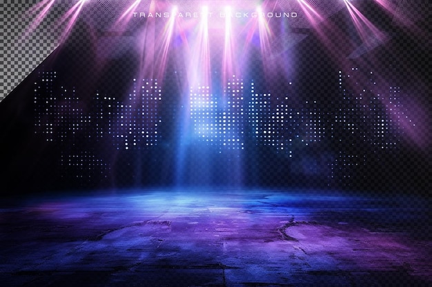 PSD stage lighting on transparent background