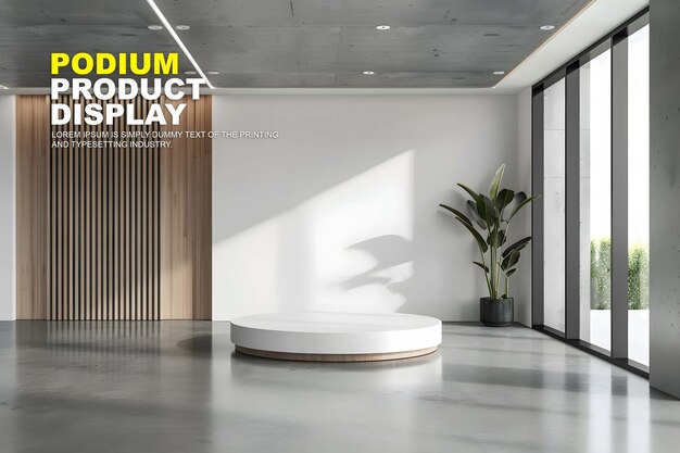 PSD stage podium scene display mockup for product presentation podium for product display showcase