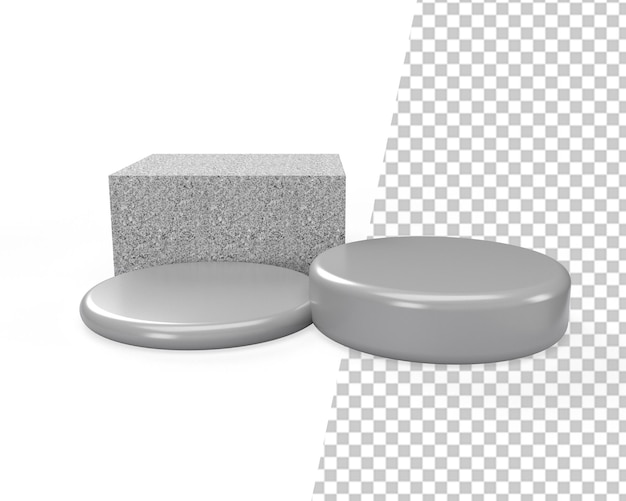 PSD stage product gray poduim 3d