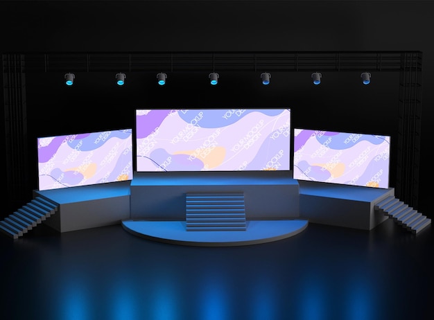 PSD stage screen concept mockup