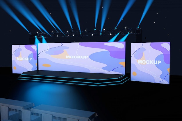 stage screen mockup design