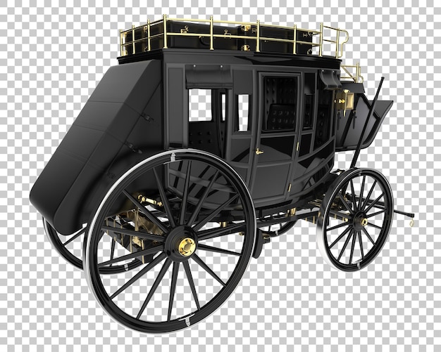 PSD stagecoach isolato su sfondo trasparente 3d rendering illustrazione