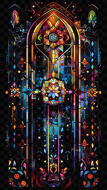 PSD stained glass window by person