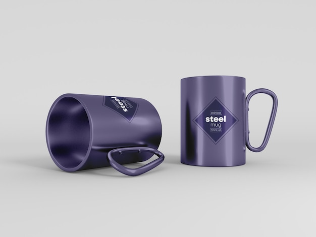 Stainless Steel Mug Mockup