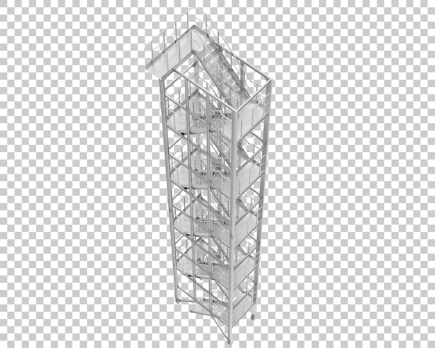 透明な背景 3 d レンダリング図に分離された階段