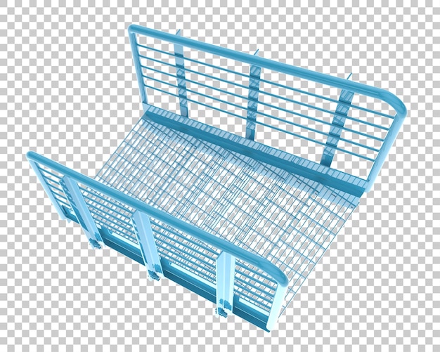 Stairs isolated on transparent background 3d rendering illustration