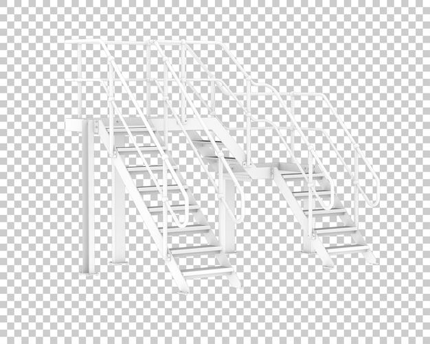 PSD 透明な背景 3 d レンダリング図に分離された階段