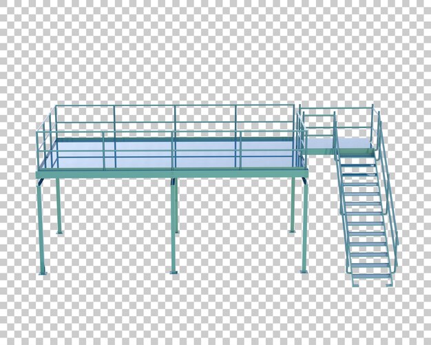 Лестницы, изолированные на прозрачном фоне 3d рендеринг иллюстрации