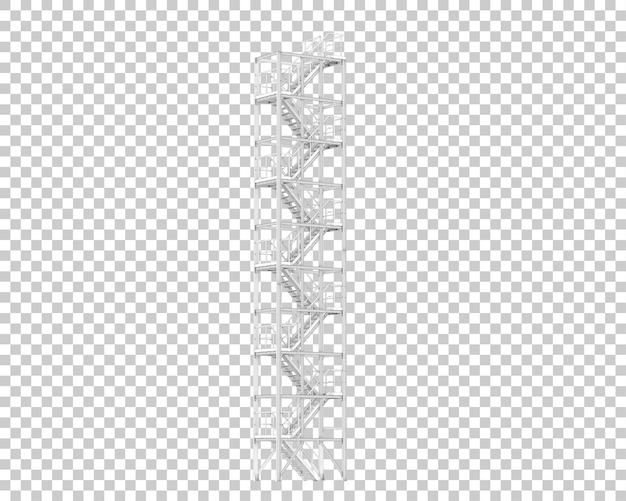 Stairs isolated on transparent background 3d rendering illustration