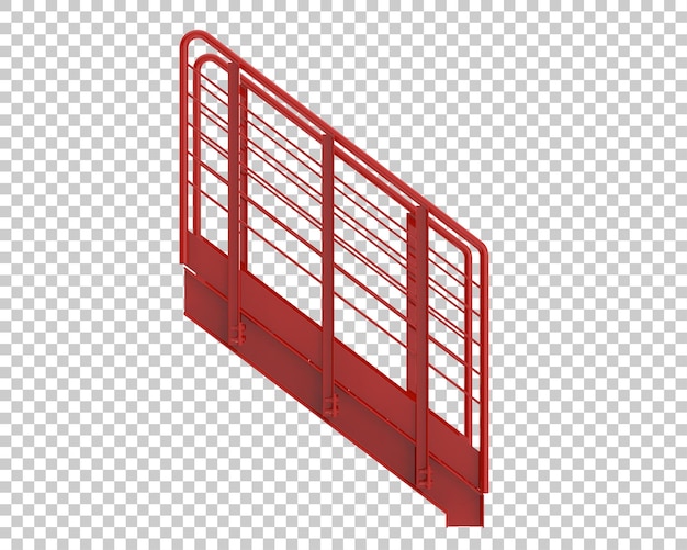 PSD stairs isolated on transparent background 3d rendering illustration