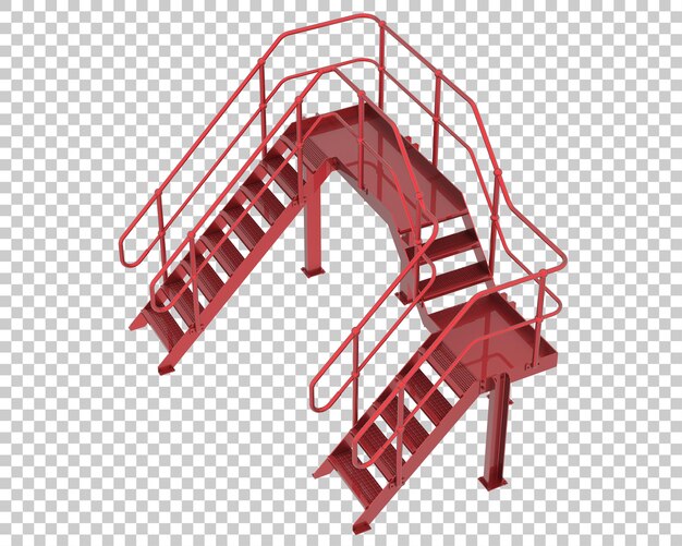 PSD stairs isolated on transparent background 3d rendering illustration