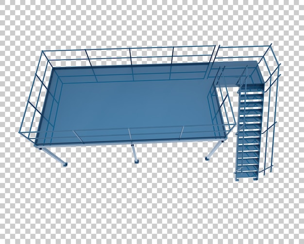 PSD stairs isolated on transparent background 3d rendering illustration