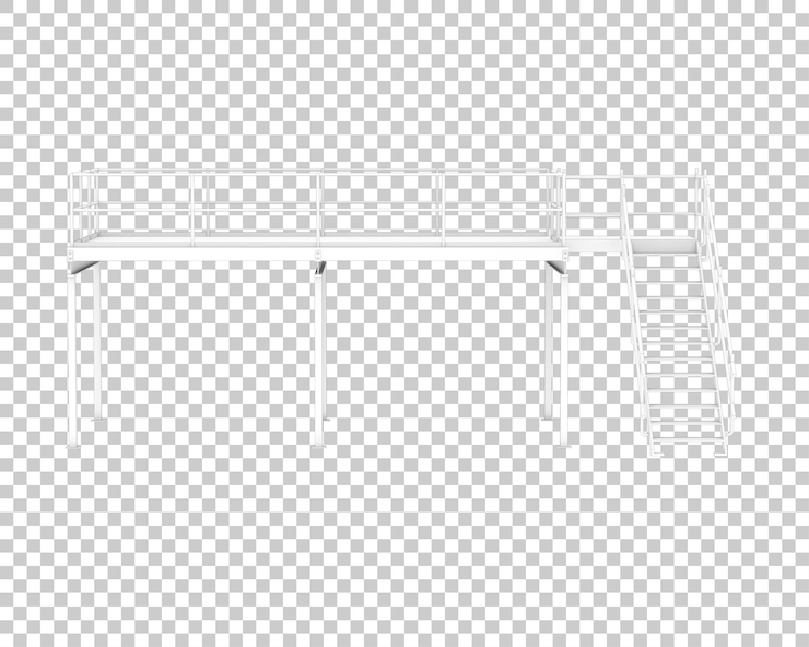PSD stairs isolated on transparent background 3d rendering illustration