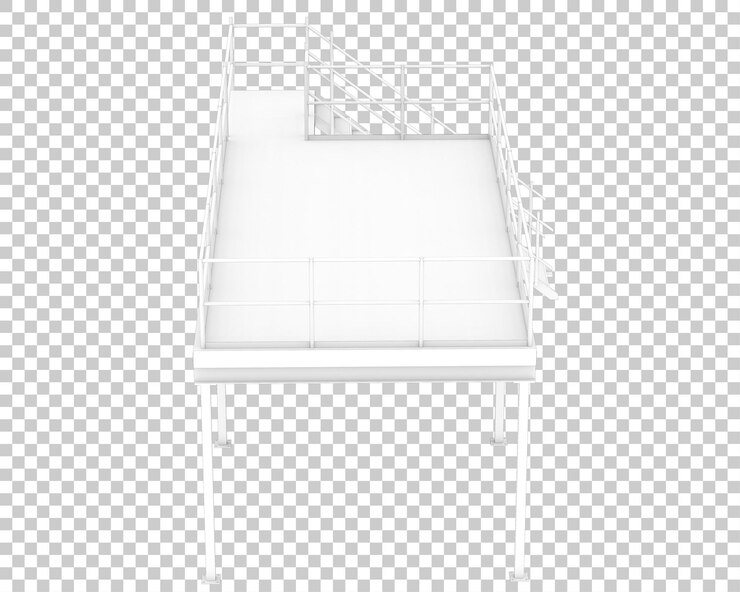 PSD stairs isolated on transparent background 3d rendering illustration