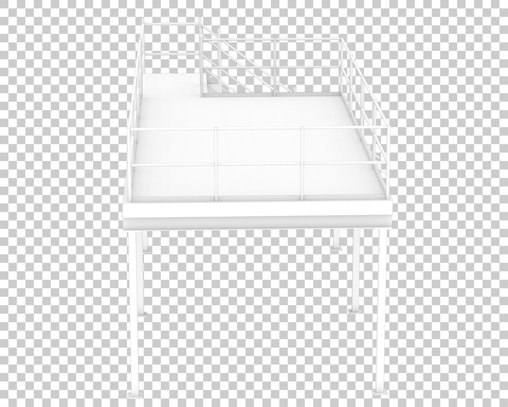 PSD stairs isolated on transparent background 3d rendering illustration