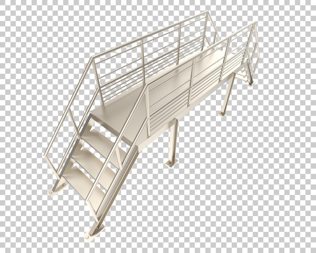 stairs isolated on transparent background 3d rendering illustration