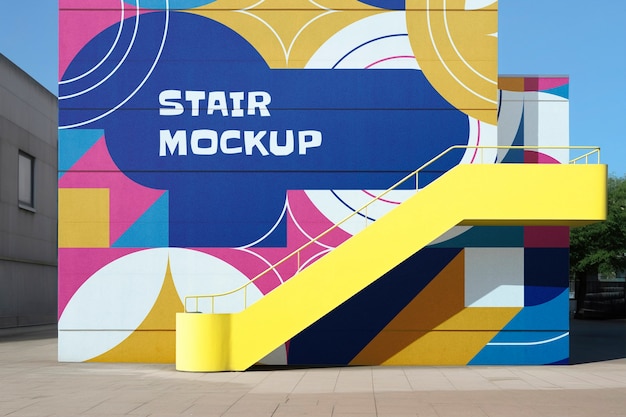 PSD stairs mockup design