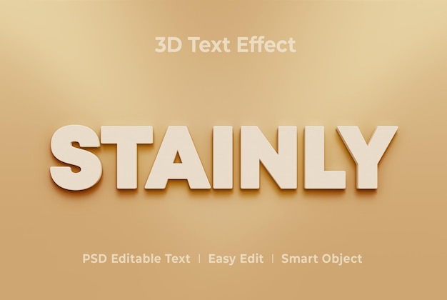 Stały szablon makiety stylu tekstu 3D Premium