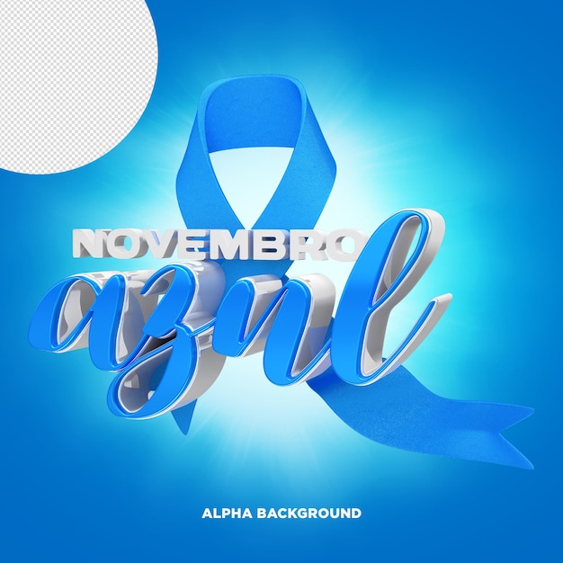 PSD stamp 3d november blue