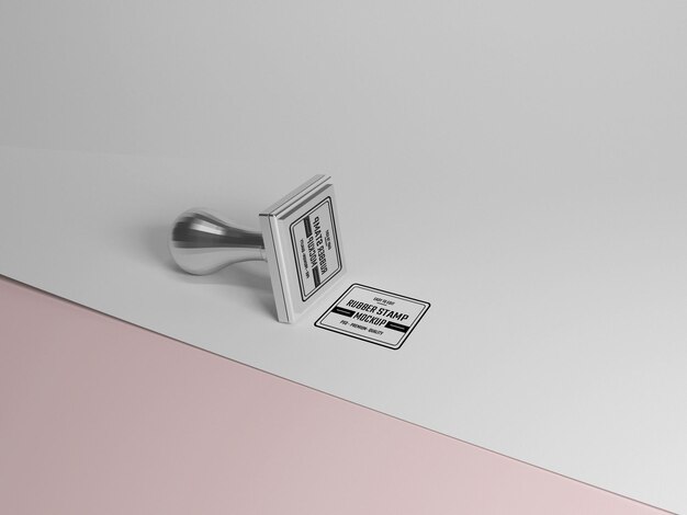 Stamp logo mockup
