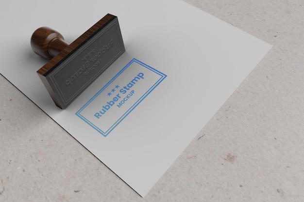 PSD stamp logo mockup