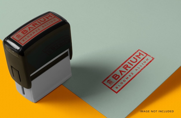 Stamp print logo mockup