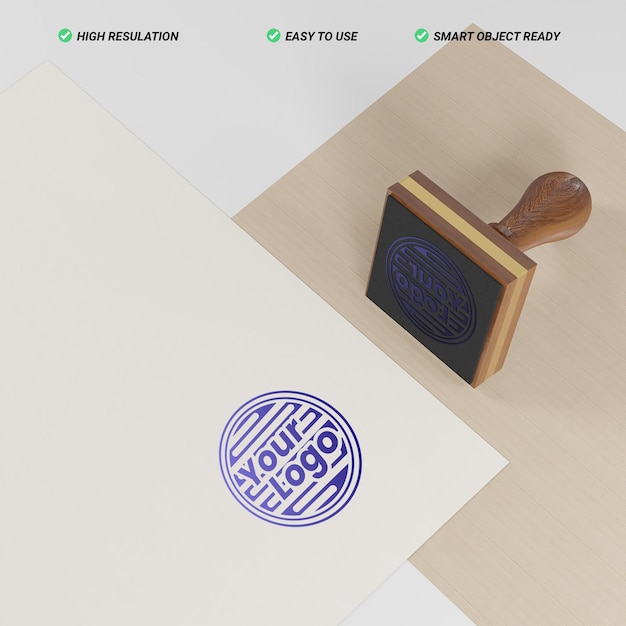 PSD stamp seal mockup