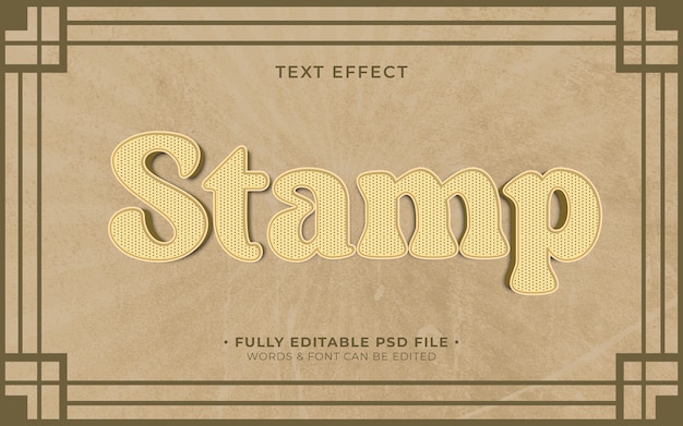 PSD stamp text effect