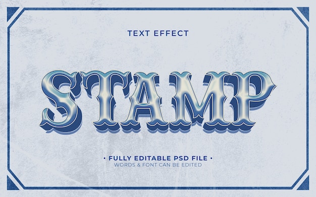 PSD stamp text effect