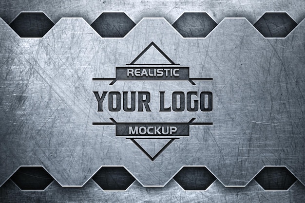 PSD mockup del logo di stampaggio