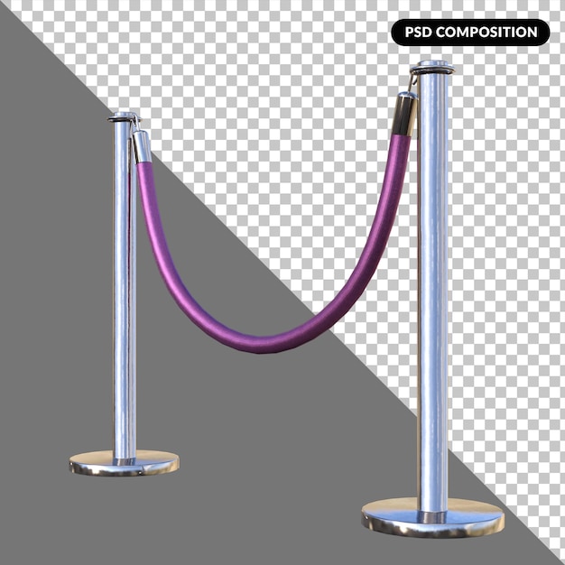 PSD stanchion isolated 3d