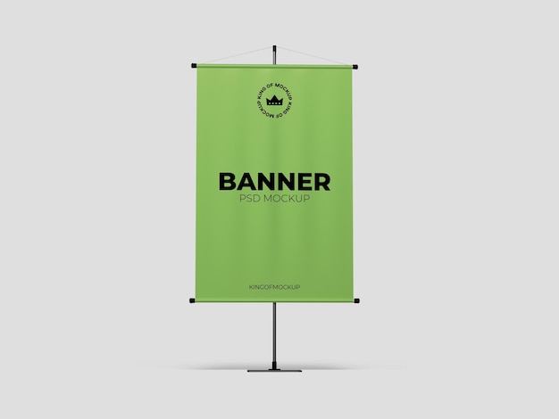 Stand banner mockup design isolated