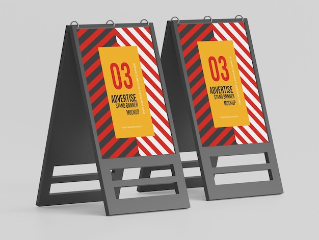 Stand banner mockup