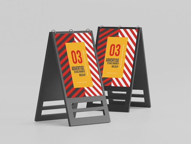 PSD stand banner mockup