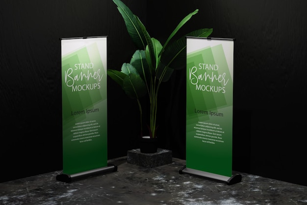 Stand banner mockup