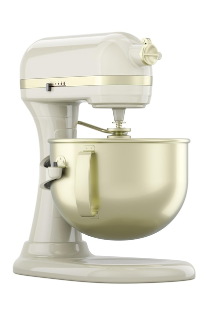 Stand kitchen mixer 3D rendering isolated on transparent background