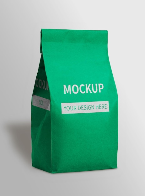 Premium PSD | Stand paper packaging mockup