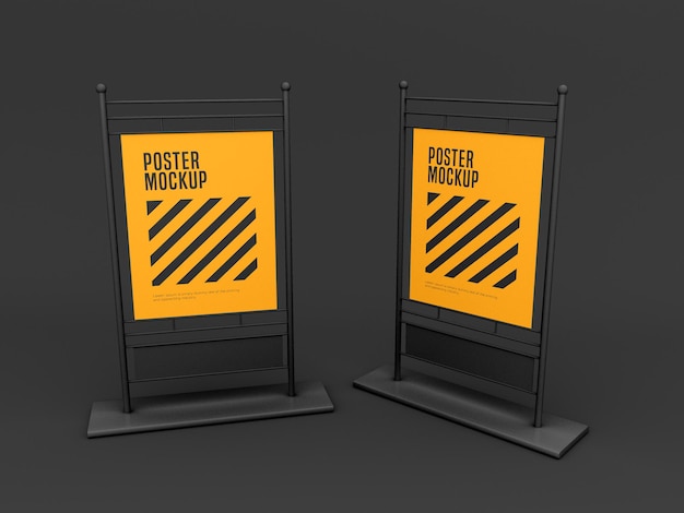 Stand poster mockup