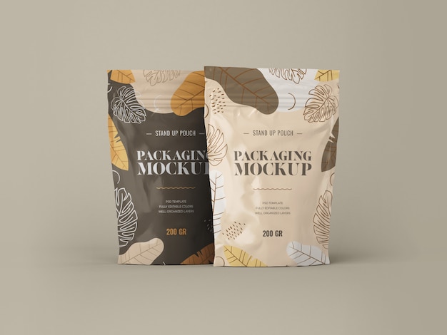 PSD stand up pouch mockup