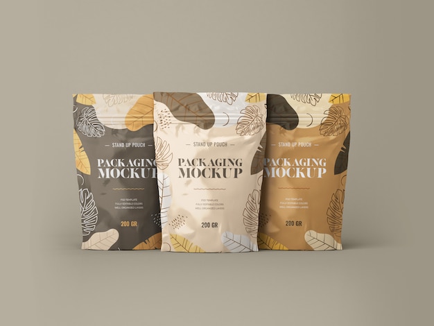 PSD stand up pouch mockup