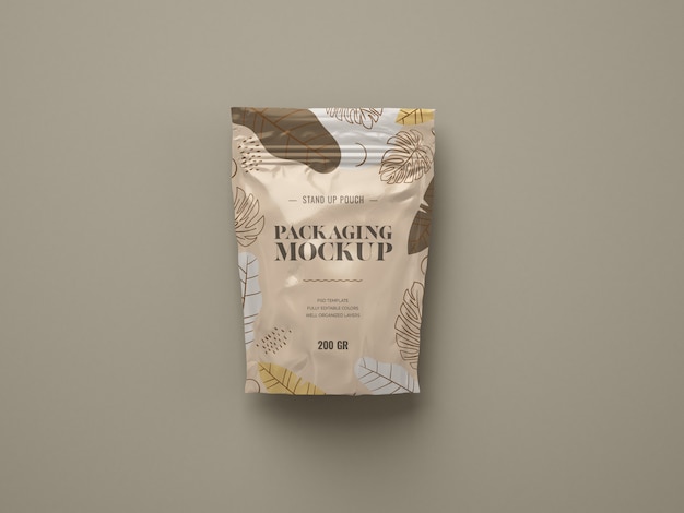 PSD stand up pouch mockup