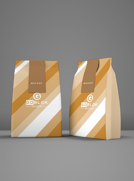 Stand up pouch packaging concept mockup