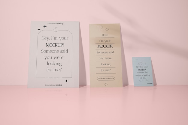 Stand-up stationery mock-up paper