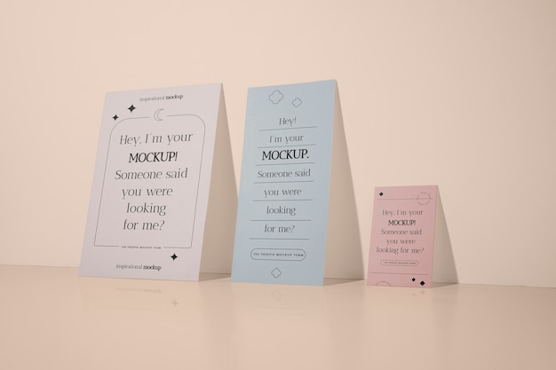 Carta mock-up di cancelleria stand-up