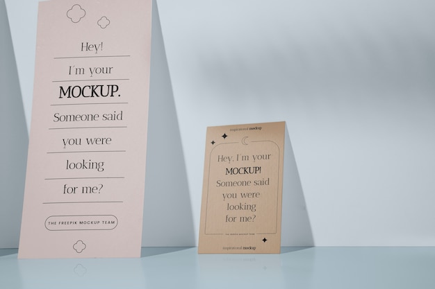 Stand-up stationery mock-up paper